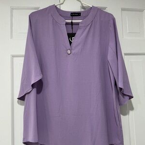 Funlingo Lavender Blouse Tunic. NWT